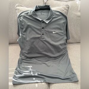 Nike Men's Charcoal Dri-FIT Polo Shirt -L